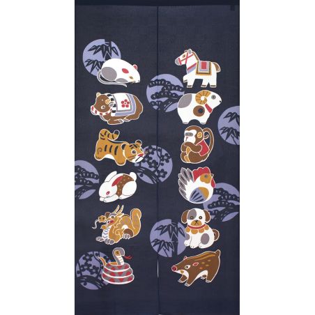 Japanese Noren polyester curtain, ZODIAC