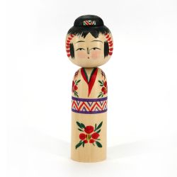 Poupée Kokeshi japonaise en bois - MAGE - 12cm