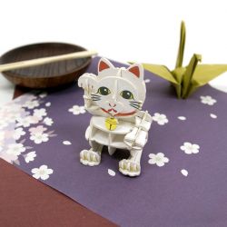 Arte de papel rompecabezas gato manekineko, SI-GU-MI PLUS