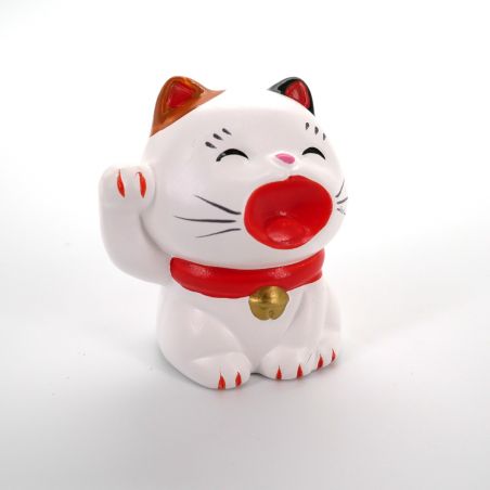 White ceramic manekineko cat - MIKE-R - right paw