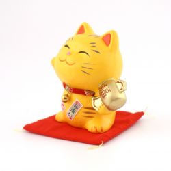 Japanese ceramic lucky manekineko cat - SHIAWASE TORA-S - right paw