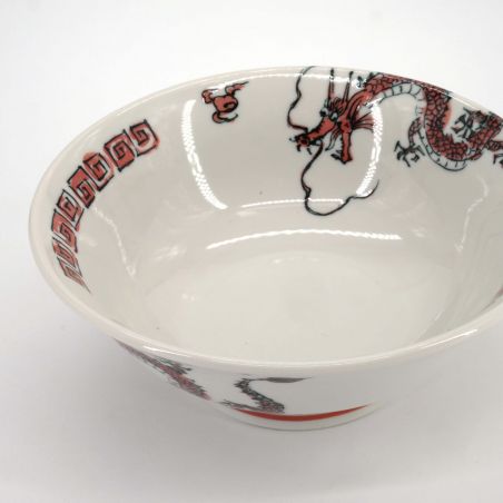 Japanese ceramic ramen bowl Ø20cm RYU, red