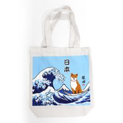 sac tote bag 100% coton CANVA BAG, shiba kanagawa