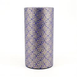 Boîte à thé japonaise bleu en papier washi - SHIKKU - 200gr