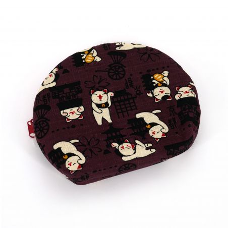 Petite pochette chats en coton - NEKO JAPAN - colori au choix