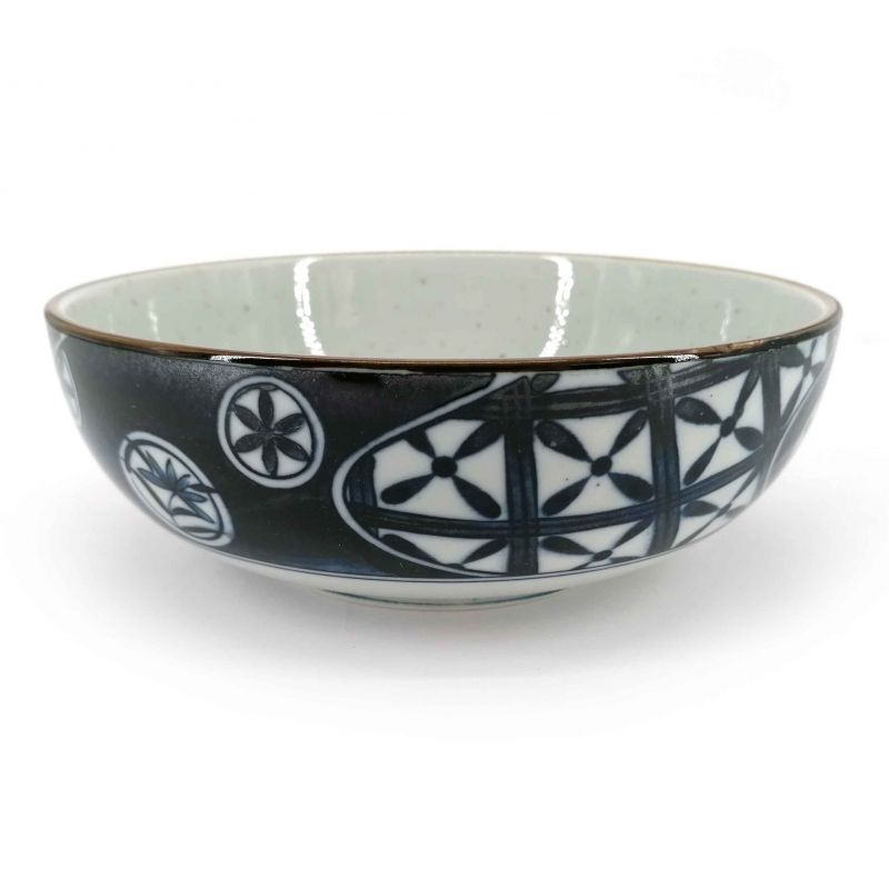 Ciotola ramen in ceramica giapponese RYU dragon, blu e bianco