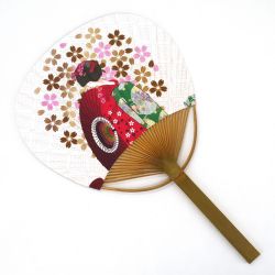 japanese non-folding fan uchiwa, GEISHA SAKURA