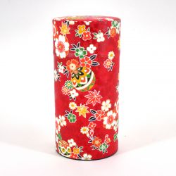 Japanische rote Teekiste aus Washi-Papier - HANAYOSE - 200gr
