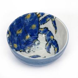 Set di 2 ciotole giapponesi in ceramica blu e rossa - granchi - KANI