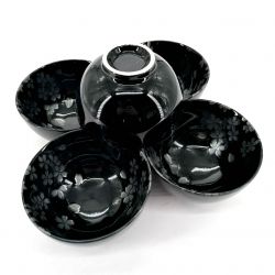 Set of 5 Japanese ceramic rice bowls - GURE SAKURA