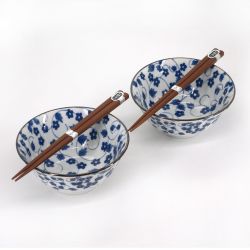 Set of 2 Japanese ceramic bowls - AO PATTA