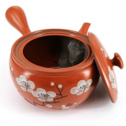 Japanische Terrakotta-Tokoname-Kyusu-Teekanne - TOKONAME UME