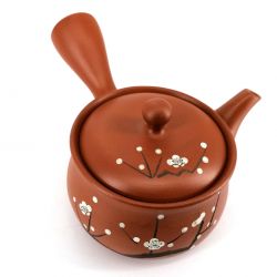 Japanese terracotta tokoname kyusu teapot - TOKONAME UME