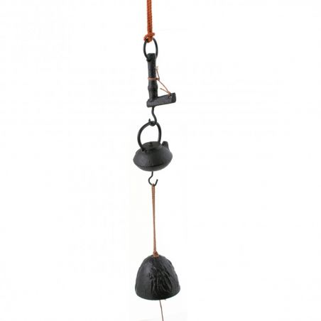 Japanese cast iron wind bell, JIZAIKAGI, teapot