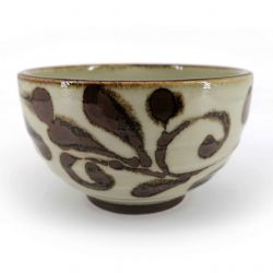 Japanese donburi bowl in beige and brown ceramic - SHIZEN