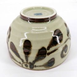 Japanese donburi bowl in beige and brown ceramic - SHIZEN