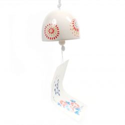 Ceramic wind bell with fireworks pattern - HANABI - 4.3cm
