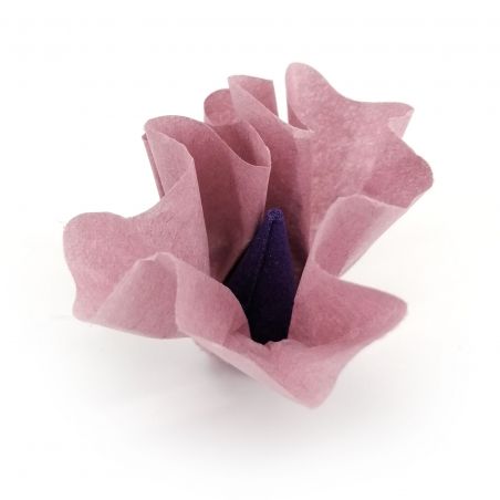 Paper flower containing 8 incense cones with holder - FLORAL WORLD LAVENDER - Lavender