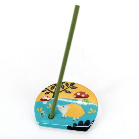 Porta incenso in porcellana giapponese - HASU - Lotus