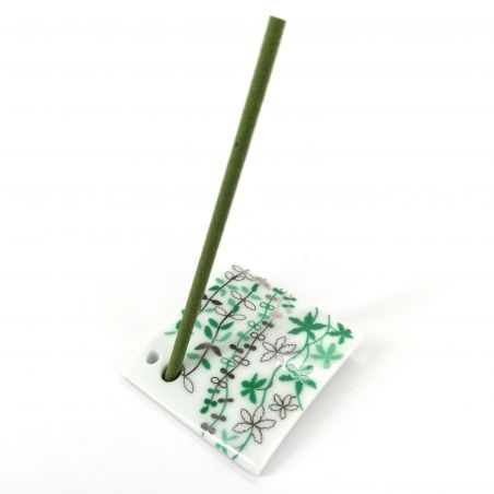 Japanese porcelain incense holder - BOTANICAL - Fresh breeze