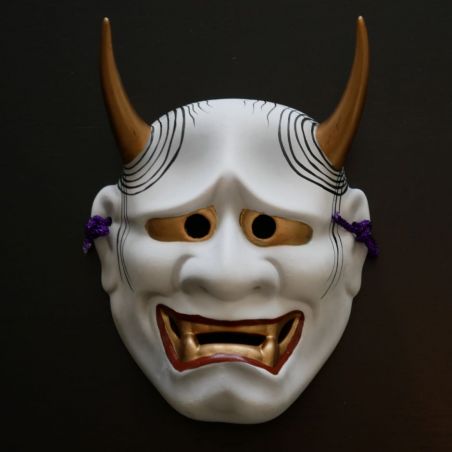 Masque nô représentant le démon vengeur, HANNYA, 20.6 cm