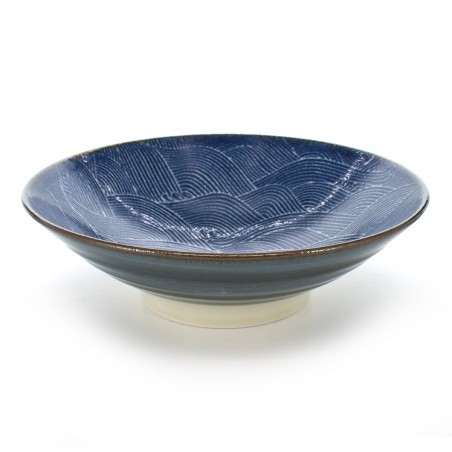 Japanese blue nami seigaiha bowl