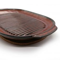 Plato grill de cerámica roja - AKAI GURIRU