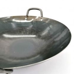 Petit wok de cuisine de restaurant en acier, 27 cm, YAMANAKA