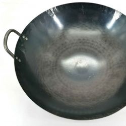 Grand wok de cuisine de restaurant en acier, 39 cm,YAMANAKA
