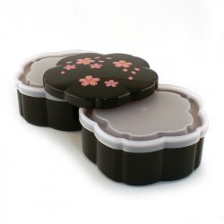 Japanische Bento-Brotdose mit schwarzen Kirschblüten, MAISAKURA, Kirschblüte