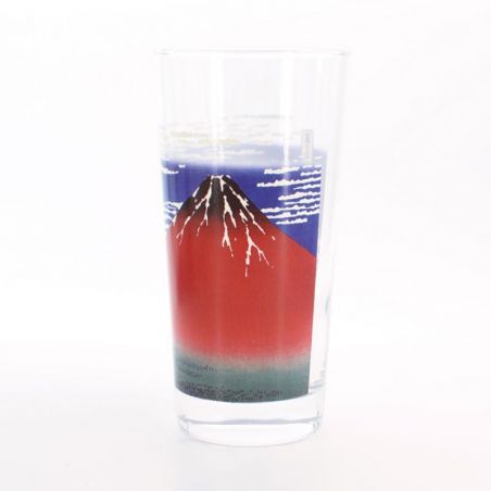 Bicchiere in vetro giapponese mont fuji - GAIFÛKAISEI AKAFUJI