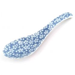 Japanese blue ceramic spoon - HANA