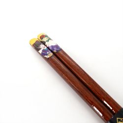 Pair of Japanese chopsticks, girl and flowers - TANAKA HASHITEN