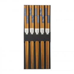 Conjunto de 5 pares de palillos azules - HASHI SETO