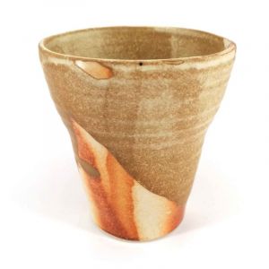 Mazagran japonais en céramique, beige marron orange - RANDAMU