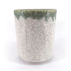 Tazza da tè in ceramica giapponese, vernice beige, verde - FUKISOKU