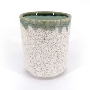 Tazza da tè in ceramica giapponese, vernice beige, verde - FUKISOKU