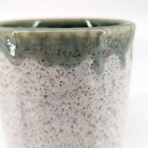 Tazza da tè in ceramica giapponese, vernice beige, verde - FUKISOKU