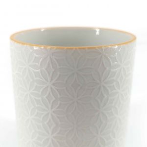 Taza de té de cerámica japonesa, blanca - SHIPPO