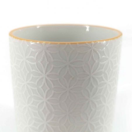 Japanese ceramic tea cup, white - SHIPPO