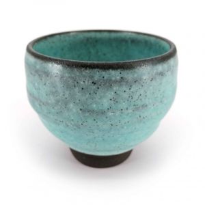 Japanische Keramik-Teetasse, blau gefrostet - TSUYAKESHI