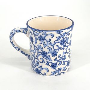 Mug japonais en céramique - KARAKUSA AO