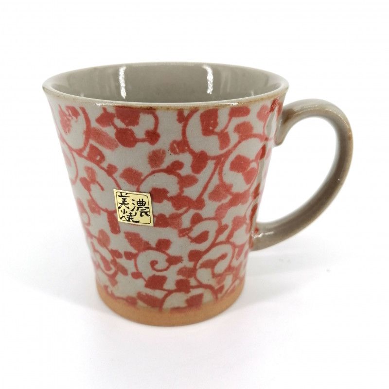 Tazza in ceramica rossa giapponese - AKA KARAKUSA, prodotta in