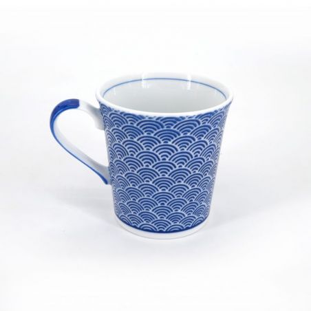 tasse mug japonais à thé en céramique bleue SEIGAIHA vagues
