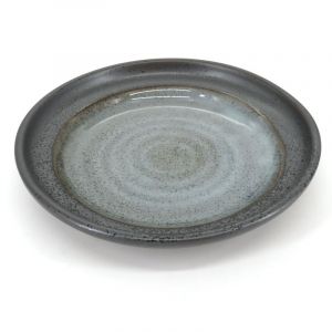 Japanese ceramic plate - GURE - gray and blue