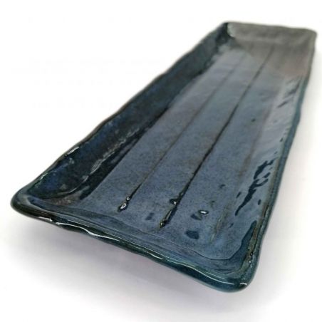 Rectangular blue ceramic plate - JIMINA AO