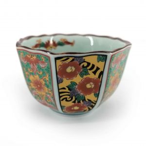Small Japanese ceramic dish, various golden patterns - SAMAZAMANA PATAN