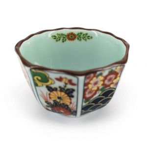 Petite coupelle japonaise en céramique, motifs variés, blanc, bleu, doré - SAMAZAMANA PATAN