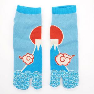 Japanese cotton tabi socks, AO FUJI
