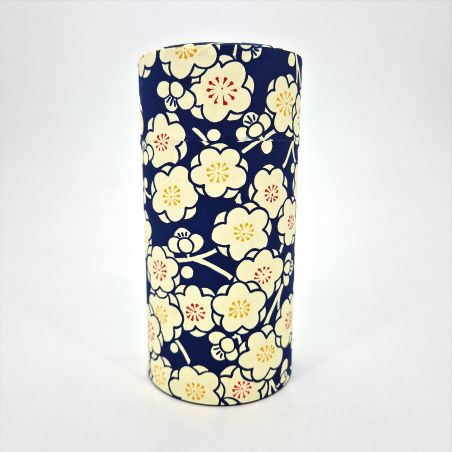 Botes de té azul japonés cubiertos con papel washi, UMEROMAN, 200 g